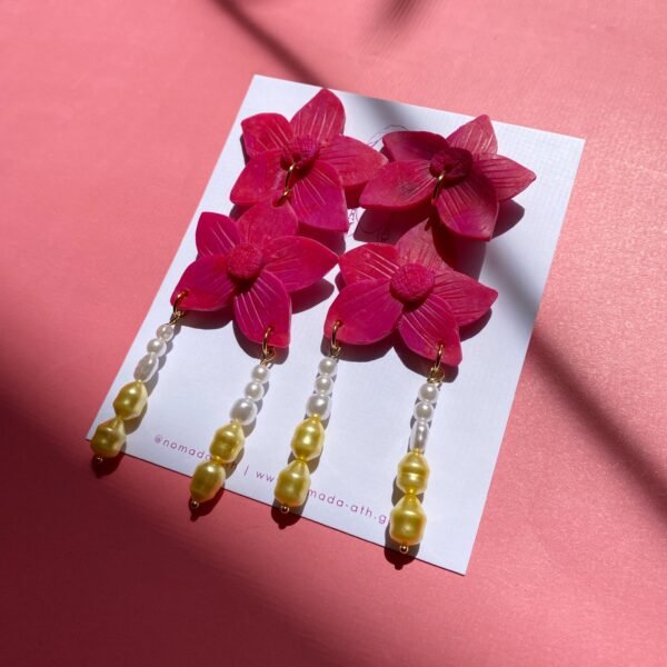 Flowers and Pearls earrings