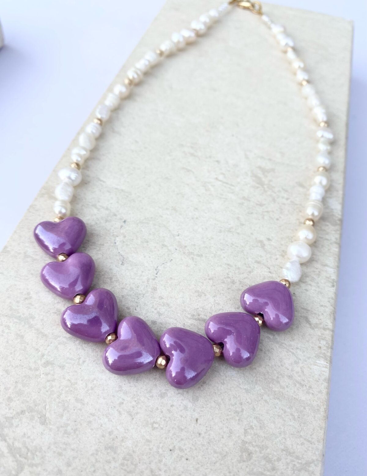 Pearl Heart Crystal necklace 5