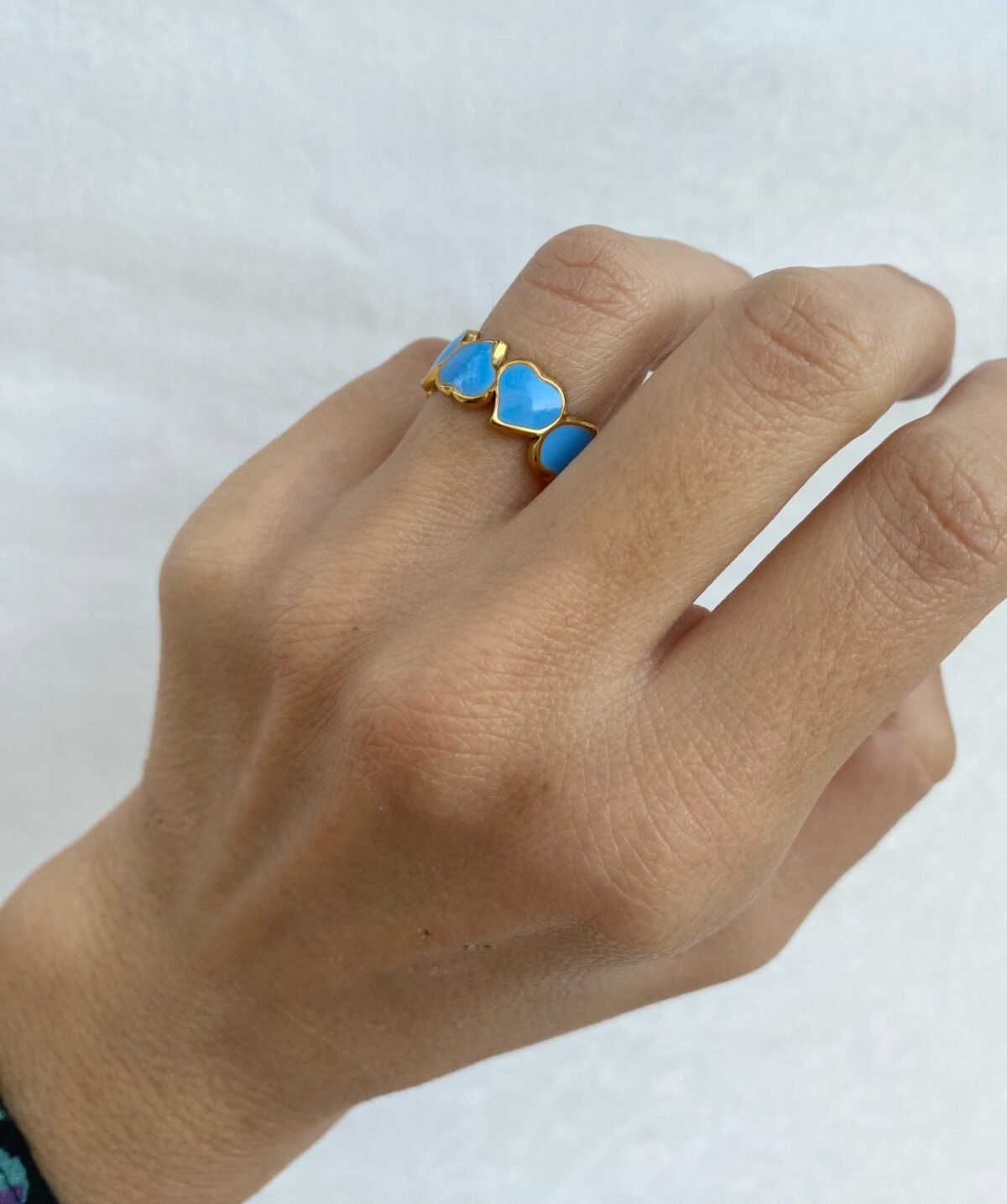 Blue Hearts ring 6