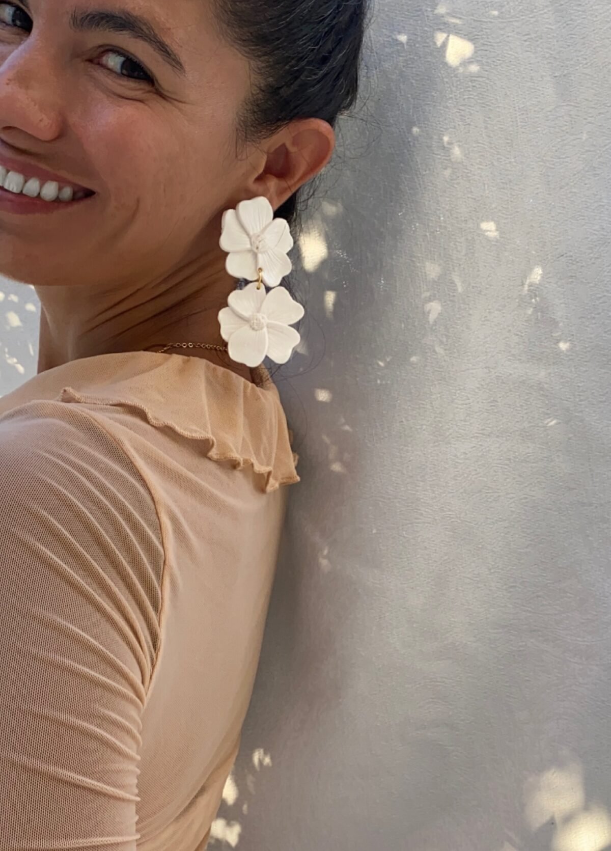 White Blossom earrings 6