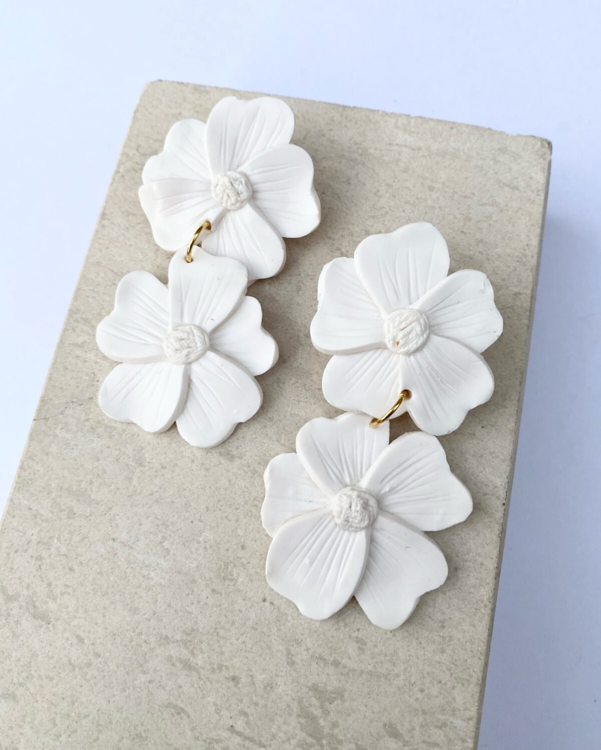 White Blossom earrings 7