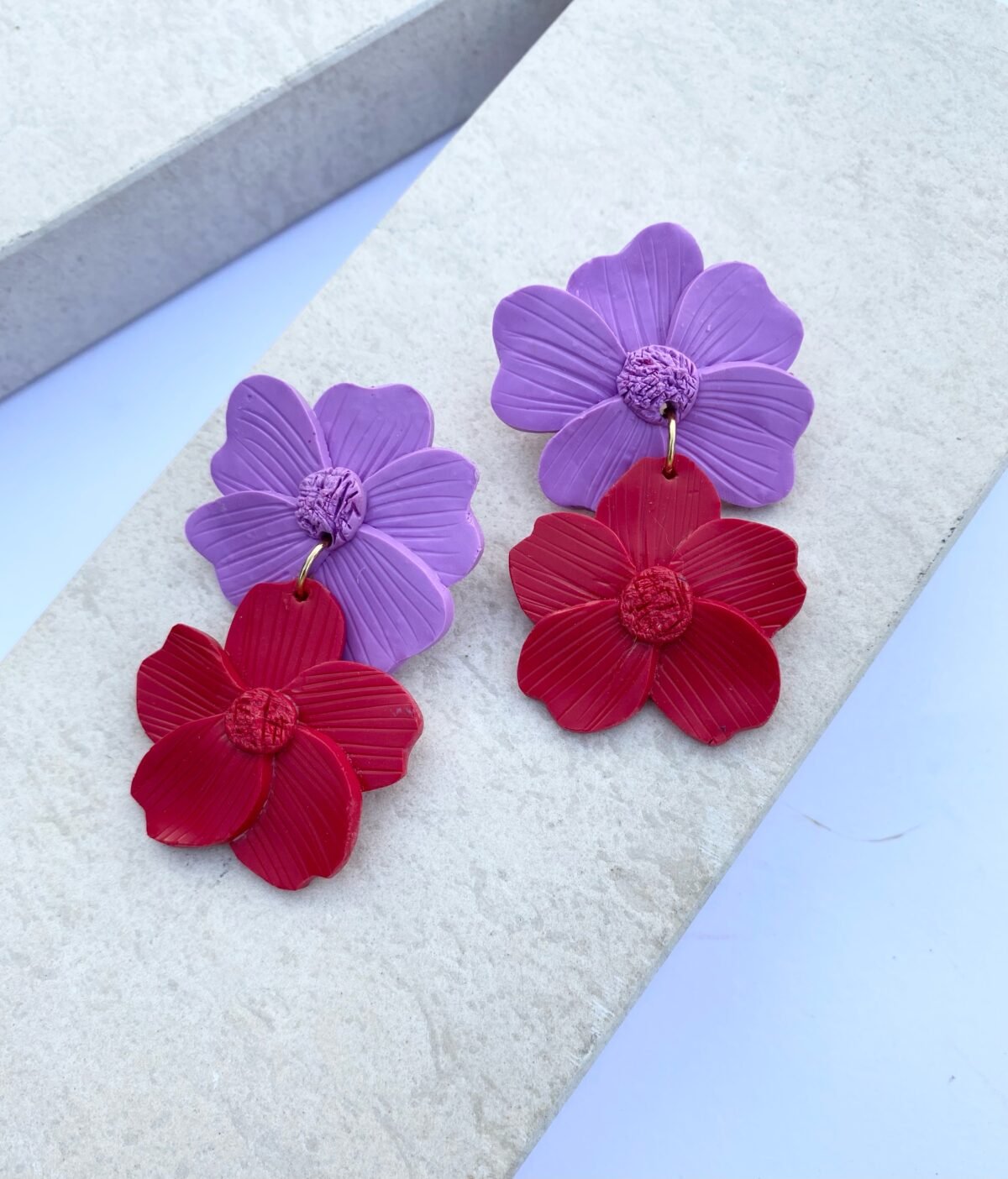 Colourful Gardenias earrings 9