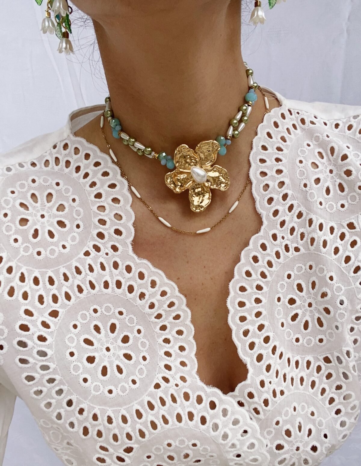 Gold Flower necklace 8