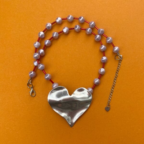 Violet Red Heart necklace