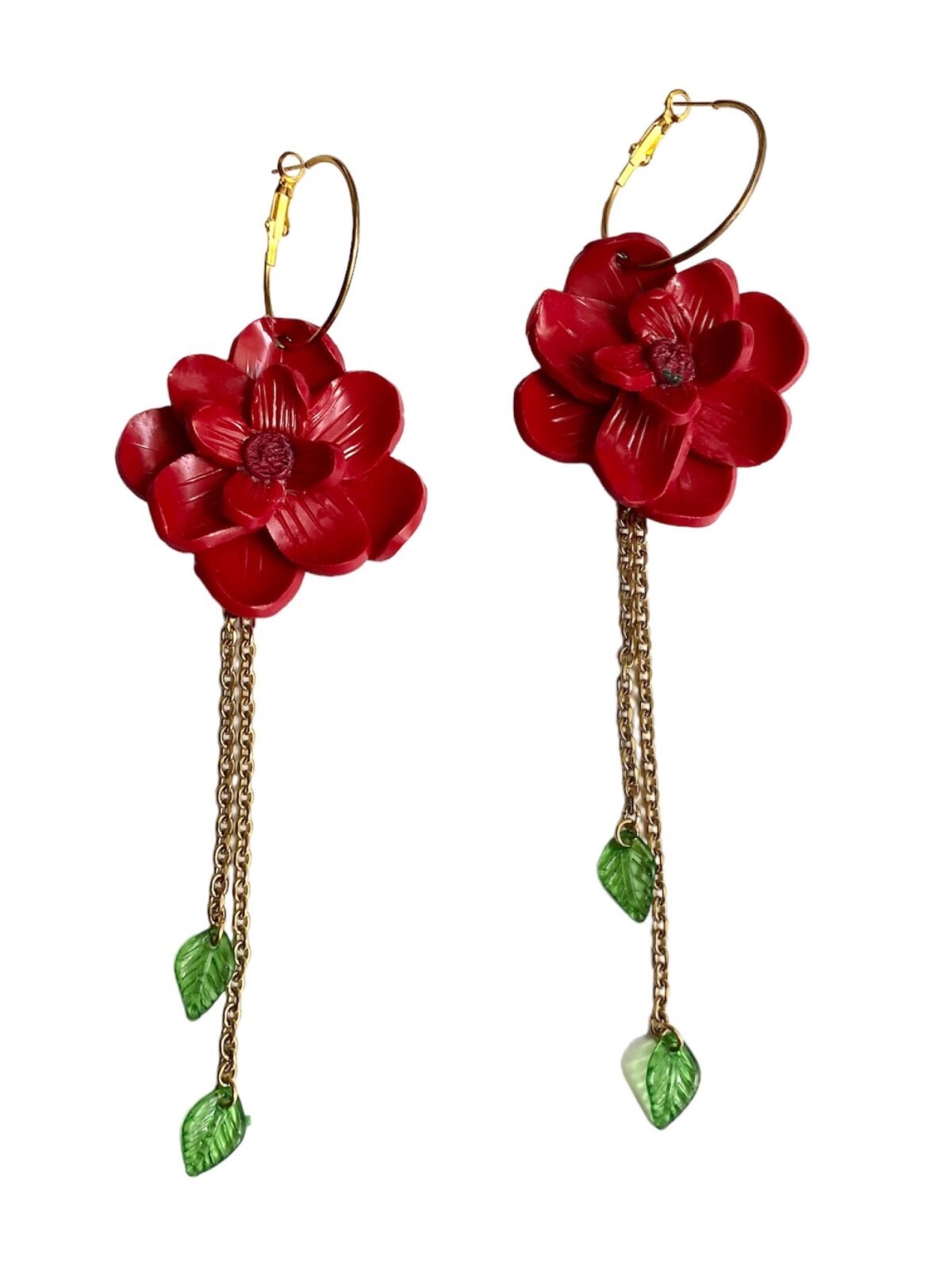 Red Rose earrings 7